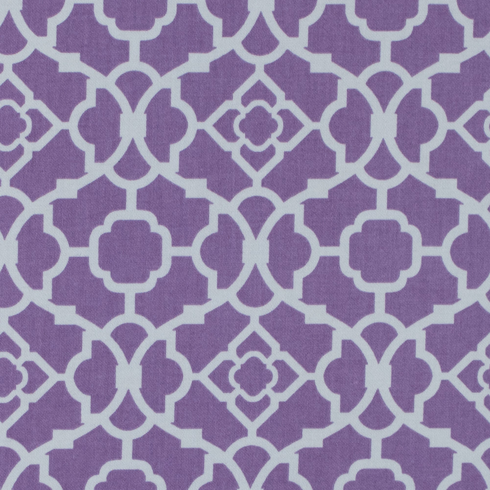 Violet Lattice Printed Cotton Twill - Joann Fabrics