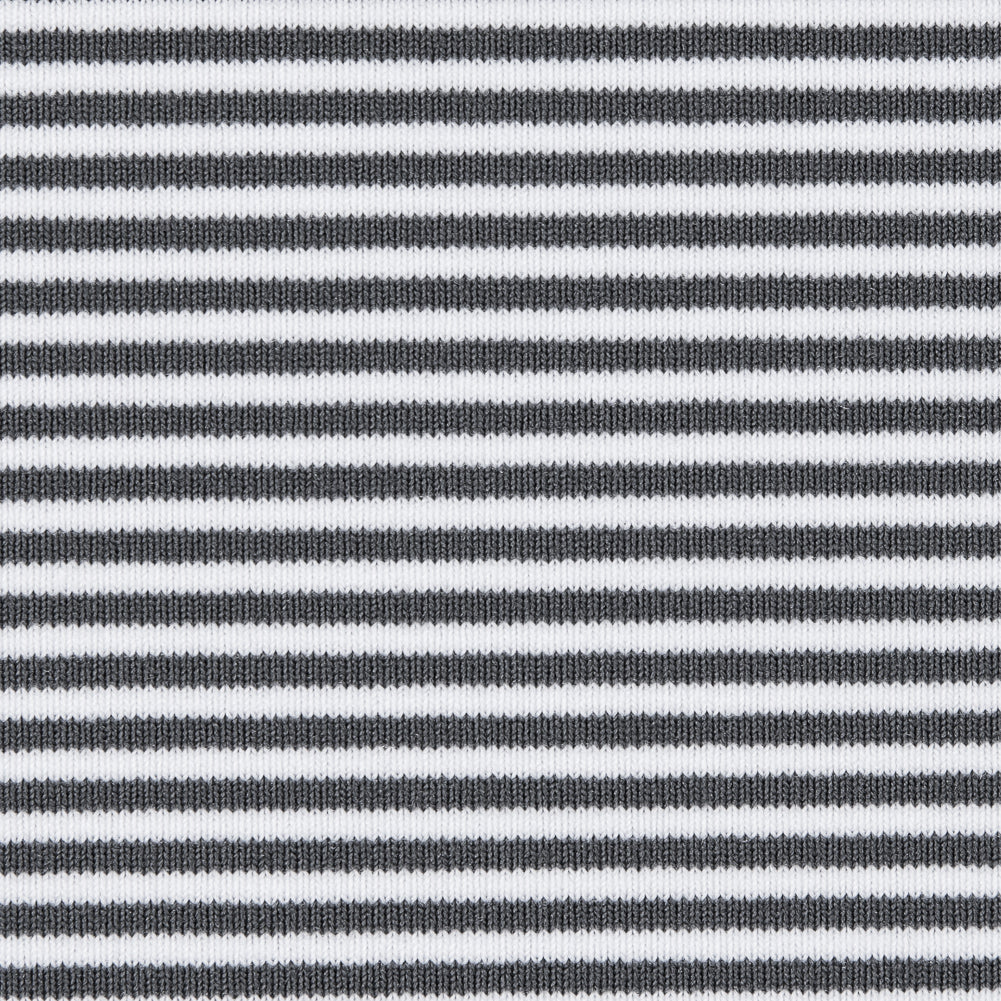 Gray and White Candy Striped Stretch Eclon Jersey - Joann Fabrics