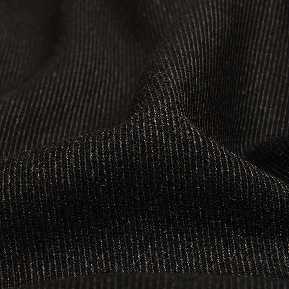 Italian Navy and Brown Heathered Stretch Wool Twill Suiting - Joann Fabrics