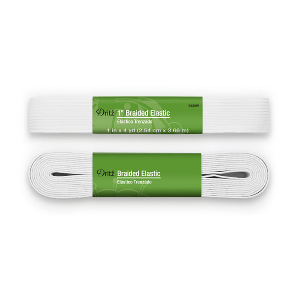 Dritz Braided Elastic - White - 1