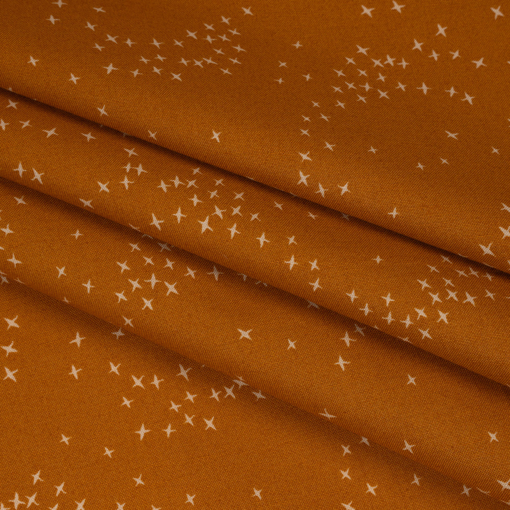 Printed Quilting Cotton by Ghazal Razavi for FIGO Studio - Caramel Birds - Seasons Basics Collection - Joann Fabrics