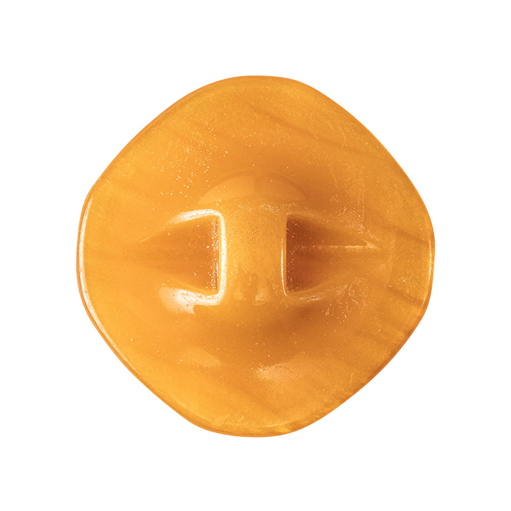 Golden Orange Iridescent Tunnel-Shank Back Button with Needle Channel - 44L/28mm - Joann Fabrics