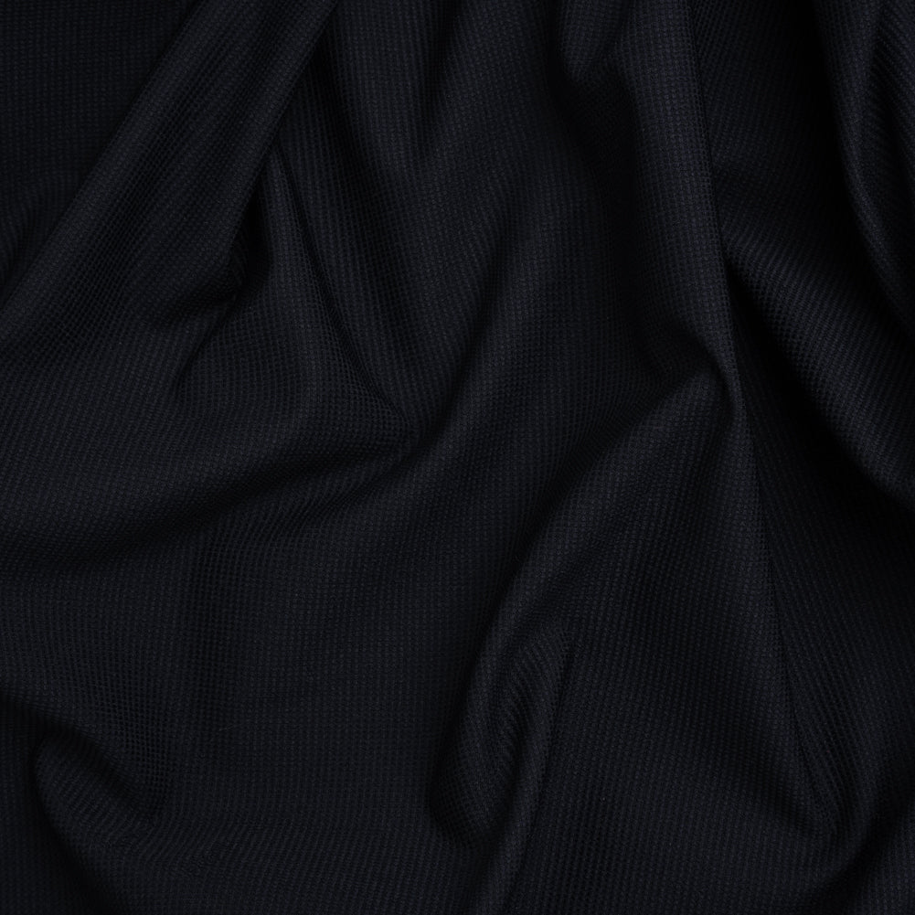 Stretch Polyester and Nylon Dobby Shirting - Dark Navy - Designer Deadstock - Joann Fabrics