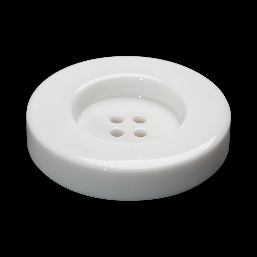 Plastic 4-Hole Button - 54L/34mm - White Chunky Tire Rim - Joann Fabrics