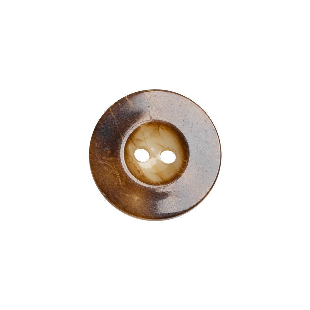 Italian Brown and Beige Abstract 2-Hole Plastic Button - 27L/17mm - Joann Fabrics