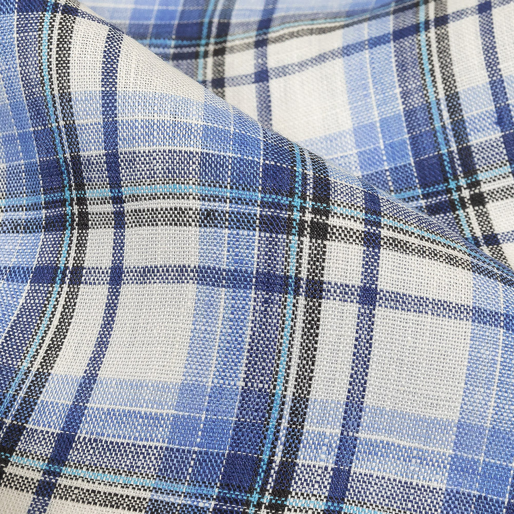 Limoges, Dark Shadow and White Plaid Medium Weight Linen Woven - Joann Fabrics