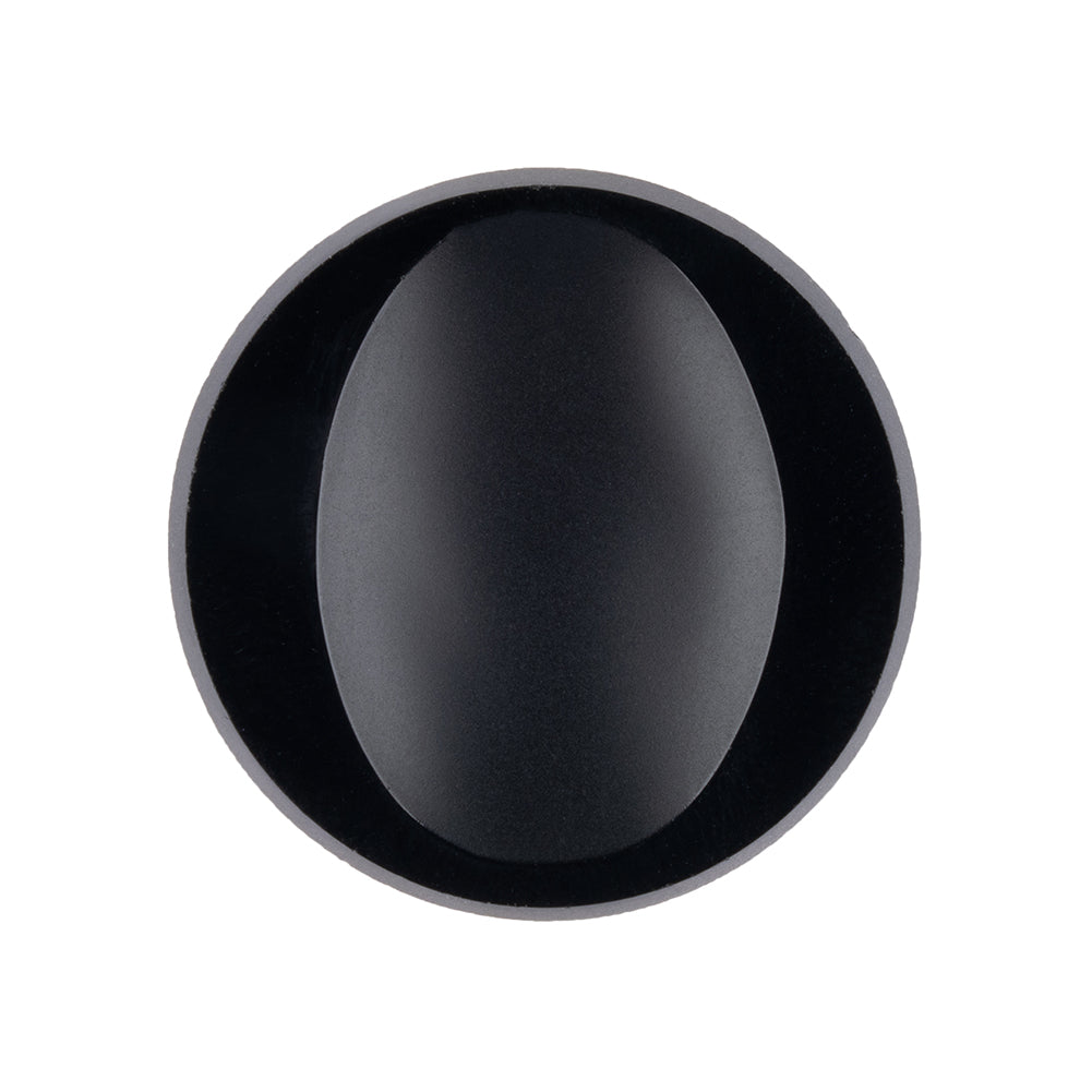 Black Concave Oval and Beveled Edge Glass Shank Back Button - 42L/27mm - Joann Fabrics