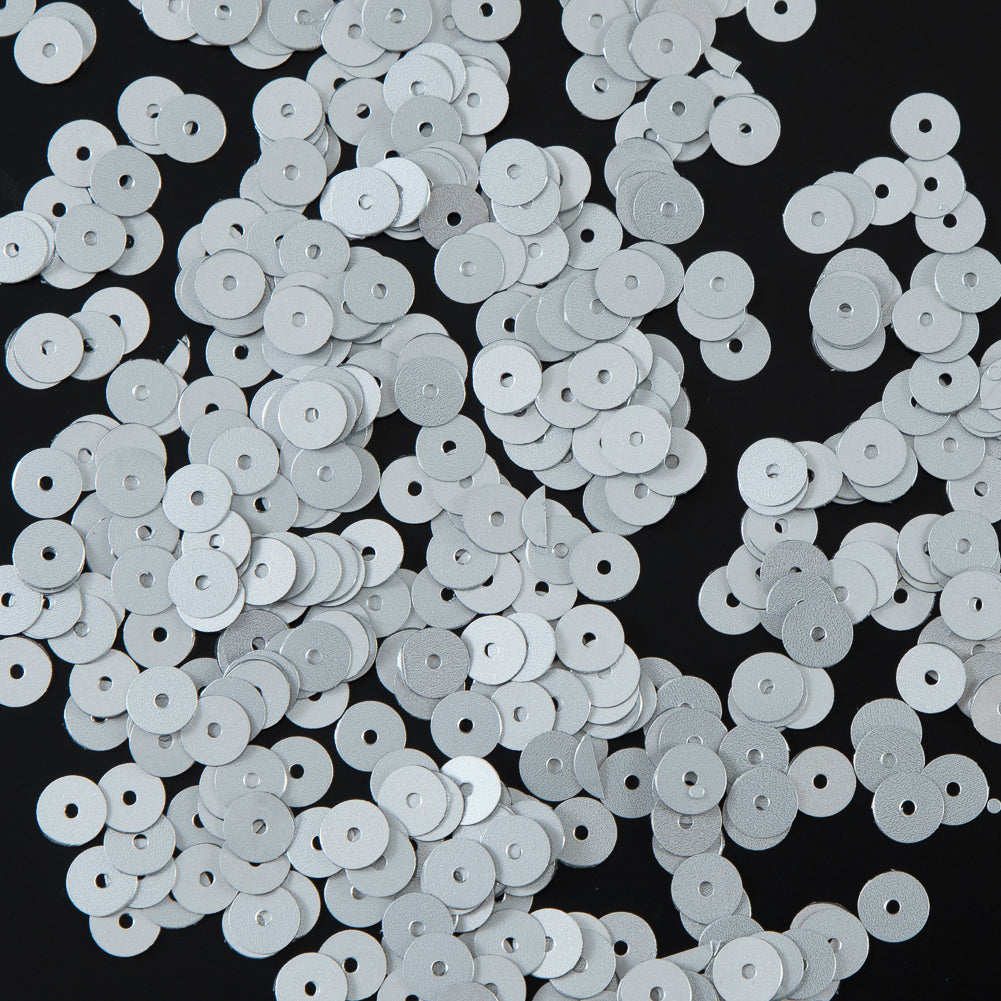 Bag of Silver Dull-Bright Loose Sequins - 6mm - Joann Fabrics