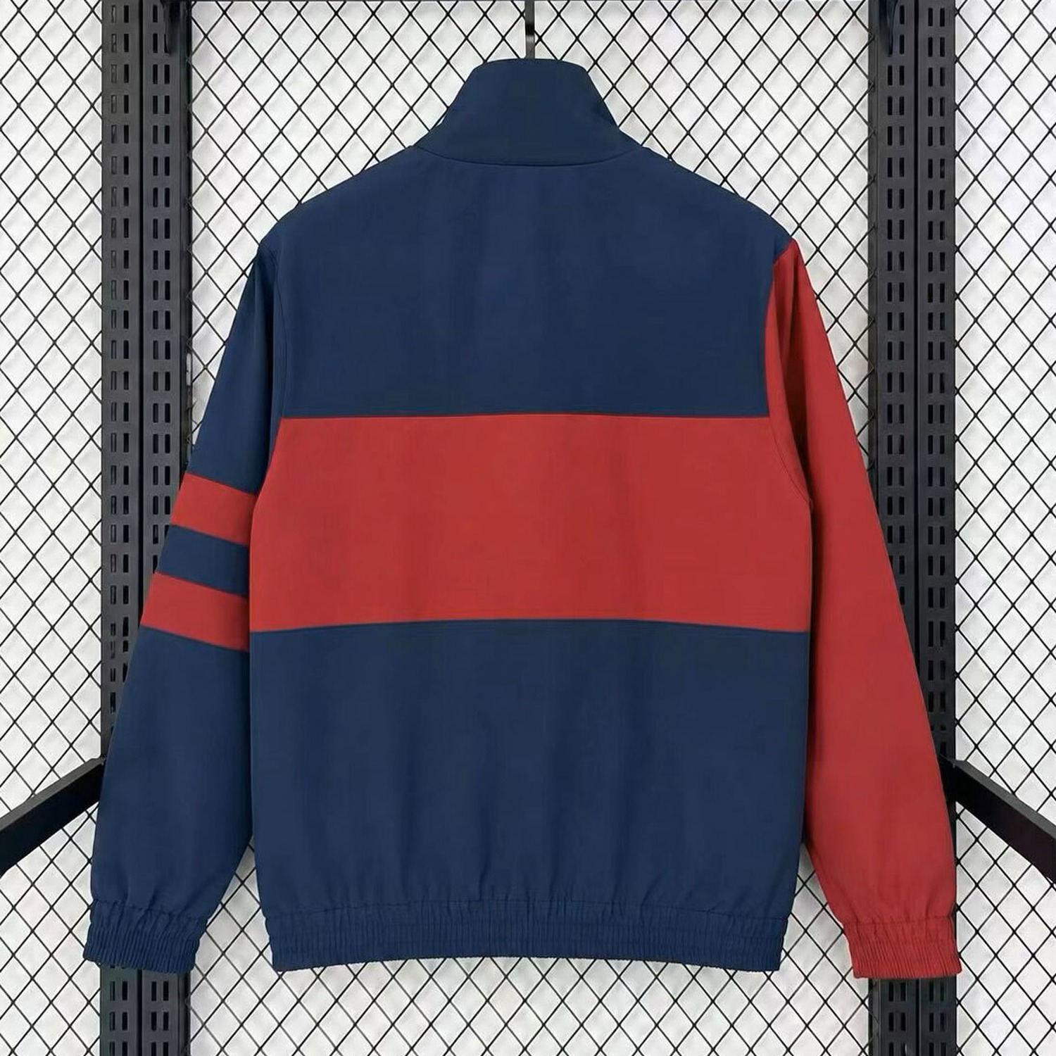 Atletico Madrid 26-27 Retro Style Windbreaker Jacket - Navy Blue And Red - UnitedFutballJersey