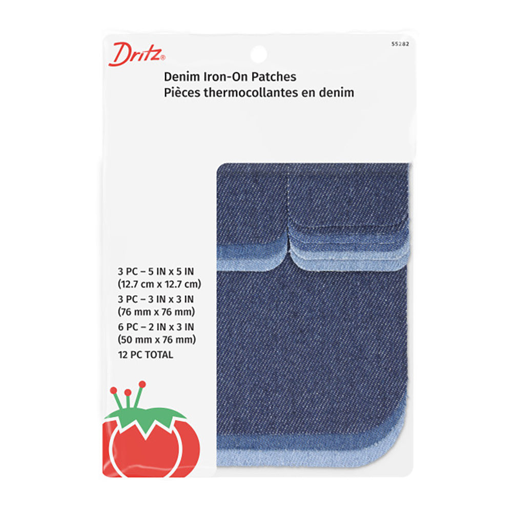 Dritz Assorted Size Denim Iron-On Patches - Assorted Colors - 12 PC - Joann Fabrics
