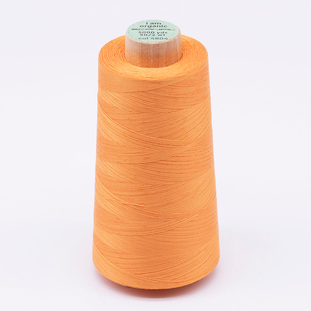 SCANFIL® 50wt Organic Pima Cotton Thread 5000 yd Cones - 4804 Blazing Orange - Joann Fabrics