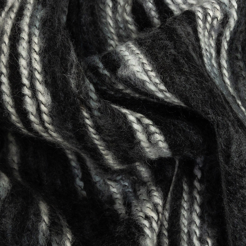 Steel and White Striated Novelty Chunky Knit - Joann Fabrics