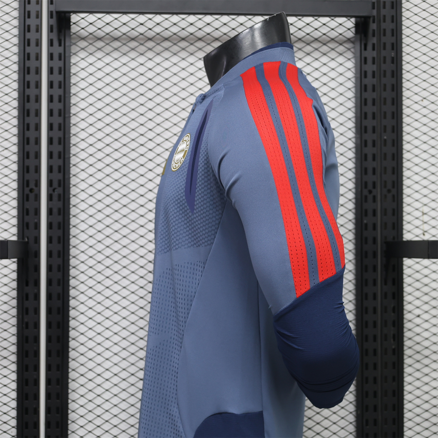 Bayern Munich 26-27 Grey Blue Long Sleeves Training Jersey - Player Version - UnitedFutballJersey