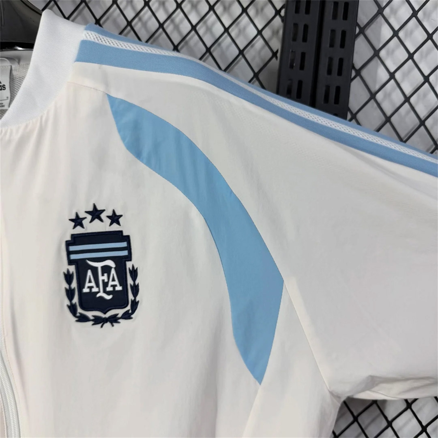 Argentina 2026 Travel Windbreaker - White With Light Blue - UnitedFutballJersey