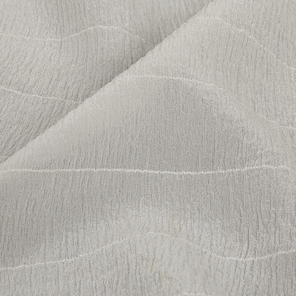 Famous Australian Designer Sugar Swizzle Crinkled Silk Crepe with Tonal Woven Stripes - Joann Fabrics