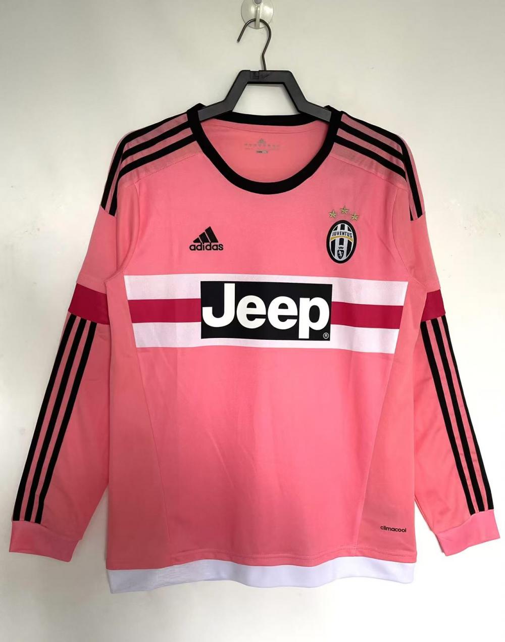 2015/2016 Retro Long Sleeve Juventus Away Soccer Jersey 1:1 Thai Quality