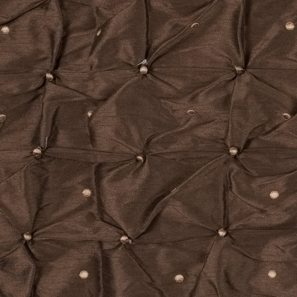 Desert Palm and Gold Pintucked Polyester Shantung - Joann Fabrics