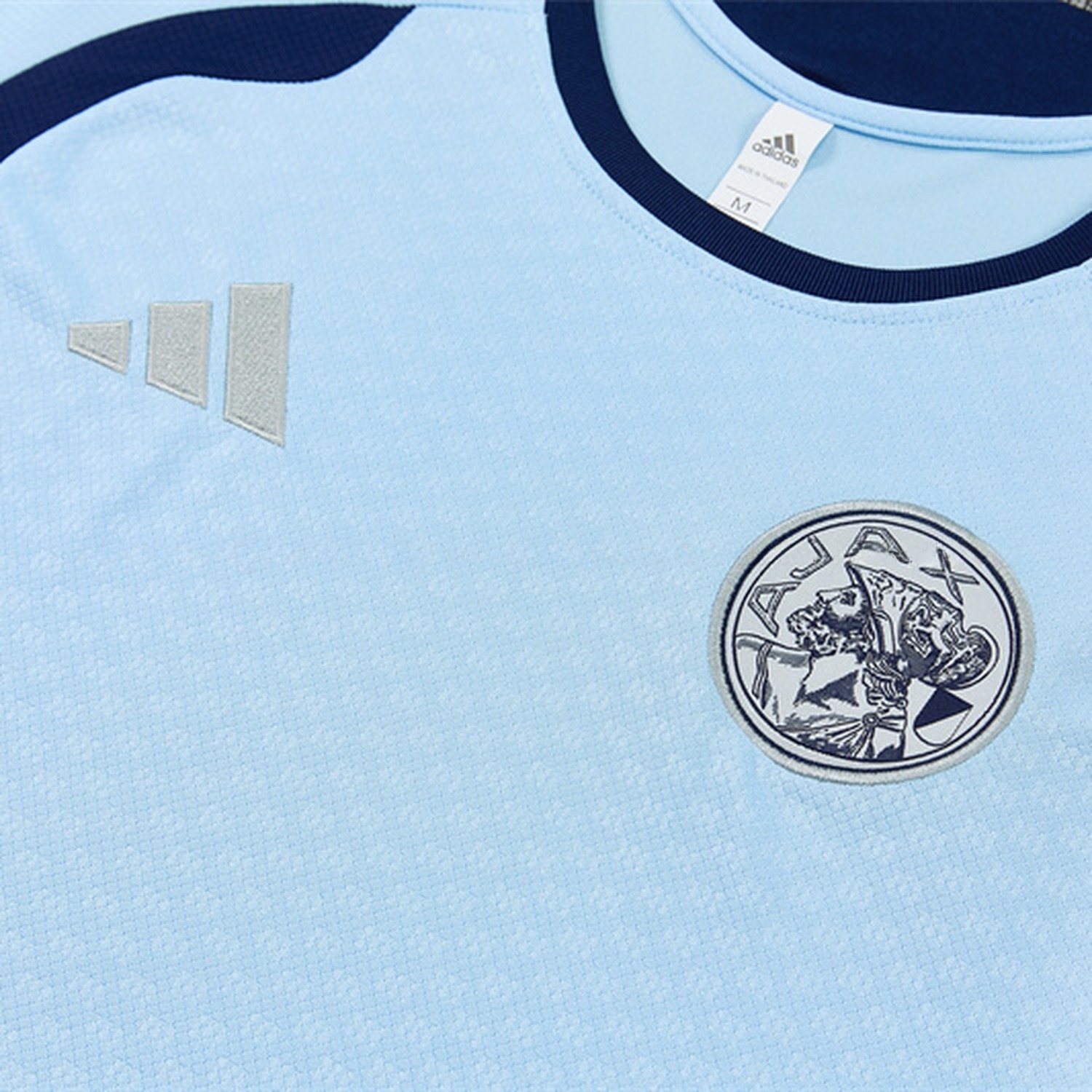 Ajax 26-27 Short-Sleeve Training Set - Light Blue Top & Deep Blue Shorts - UnitedFutballJersey