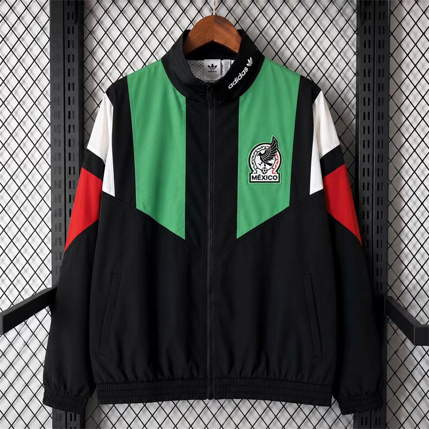 Mexico 2026 EQT Windbreaker Jacket - Black Green - UnitedFutballJersey