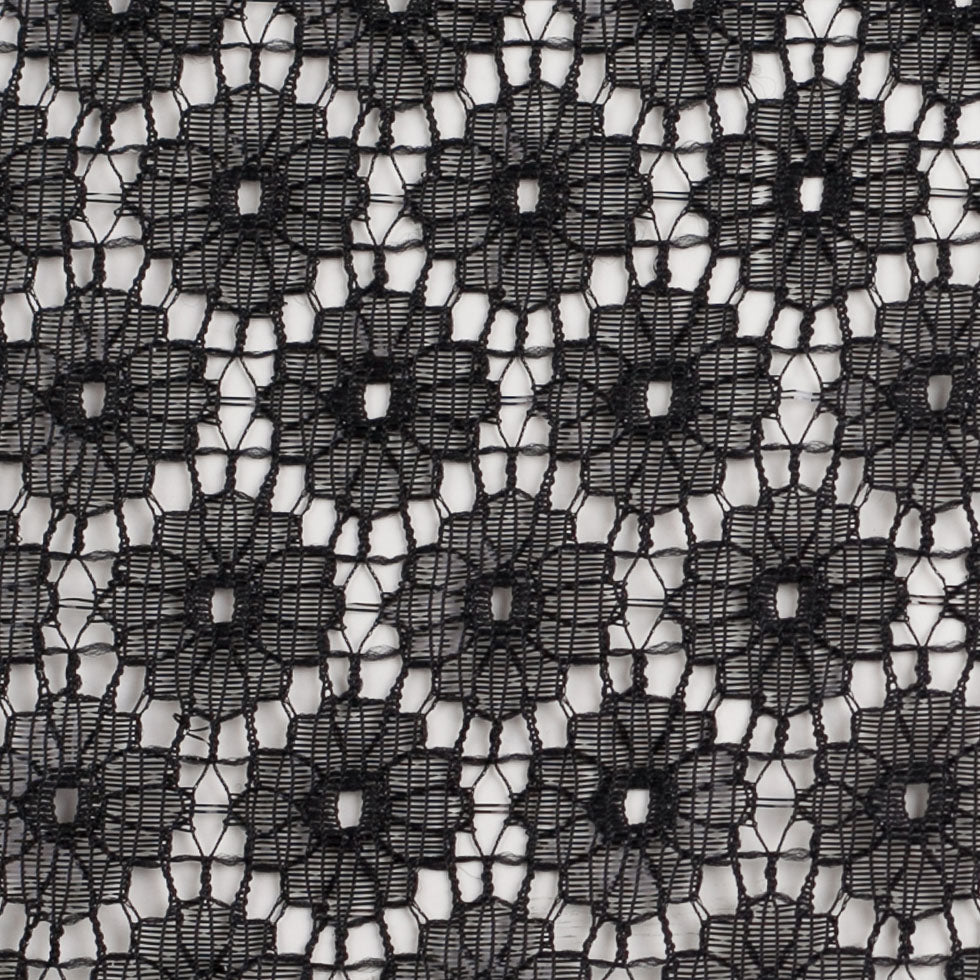Metallic Black/Black Nylon Floral Lace - Joann Fabrics