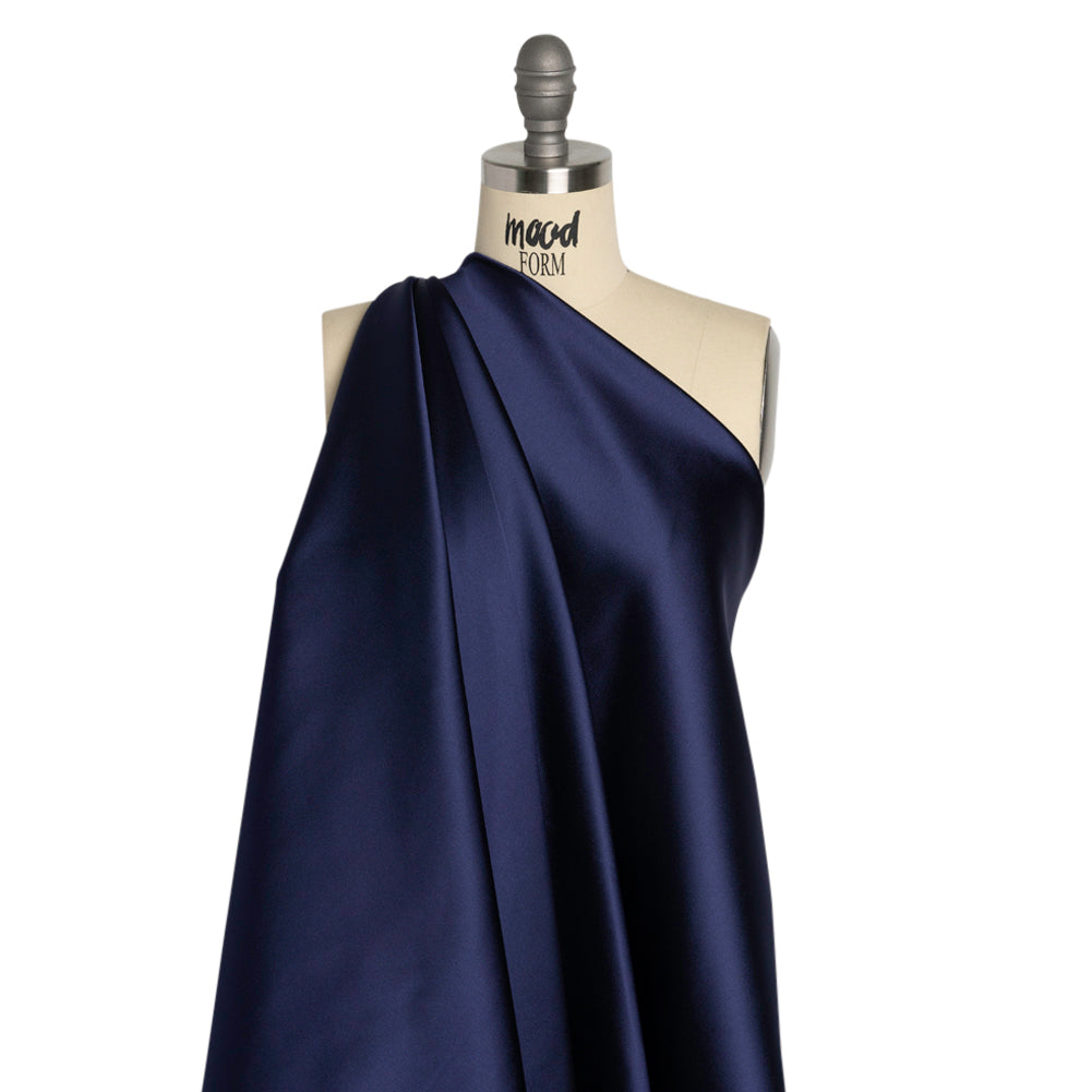 Stretch Satin Made in Italy - Navy with Black Backing - Premium Collection - Joann Fabrics