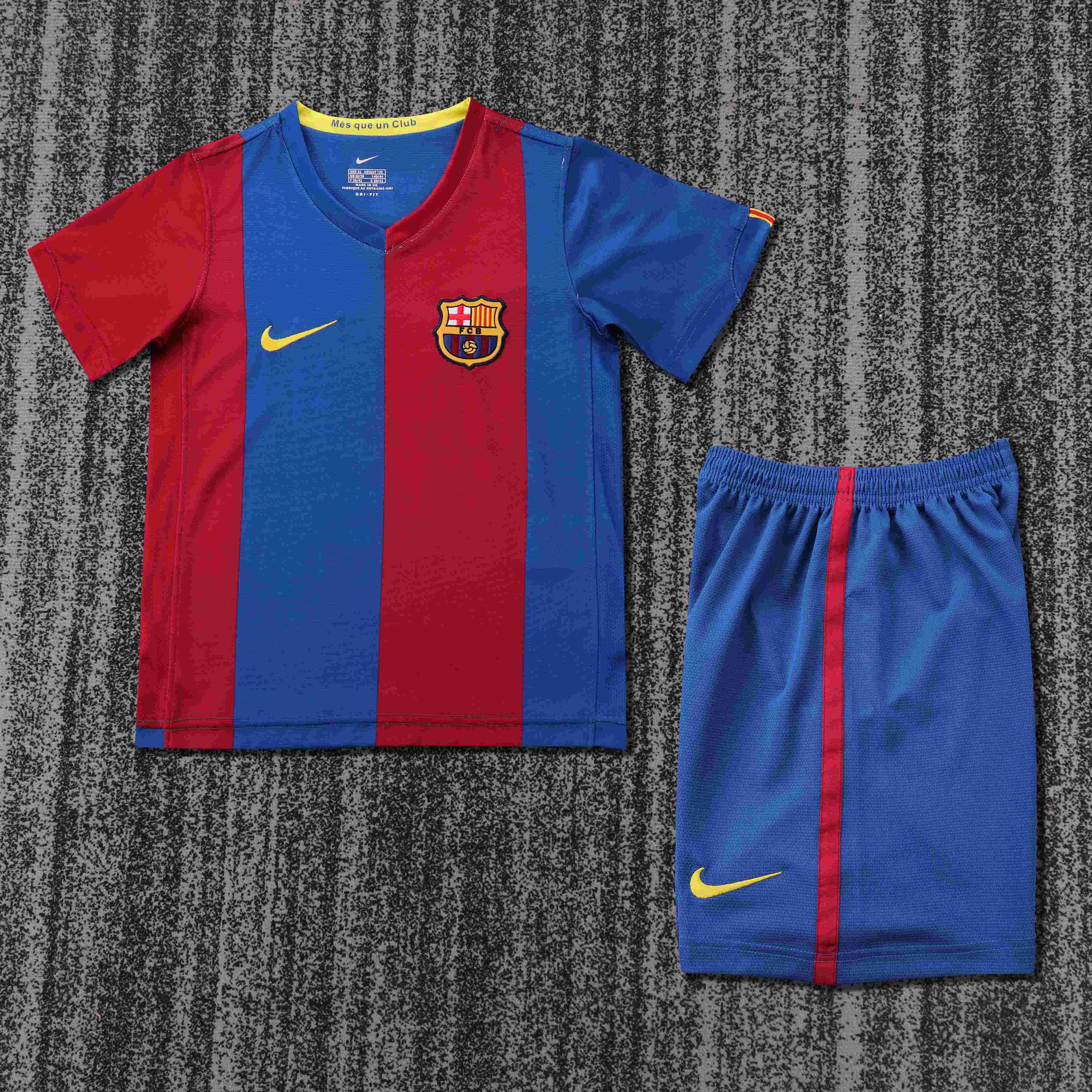 2006-2007 Retro Barcelona Home Football Shirt 1:1 Thai Quality Kids Size