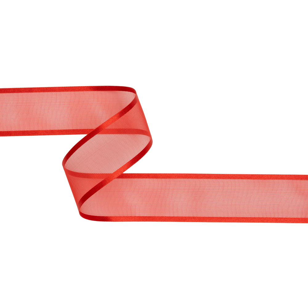 Sheer Ribbon with Double Faced Satin Edges - 1.375