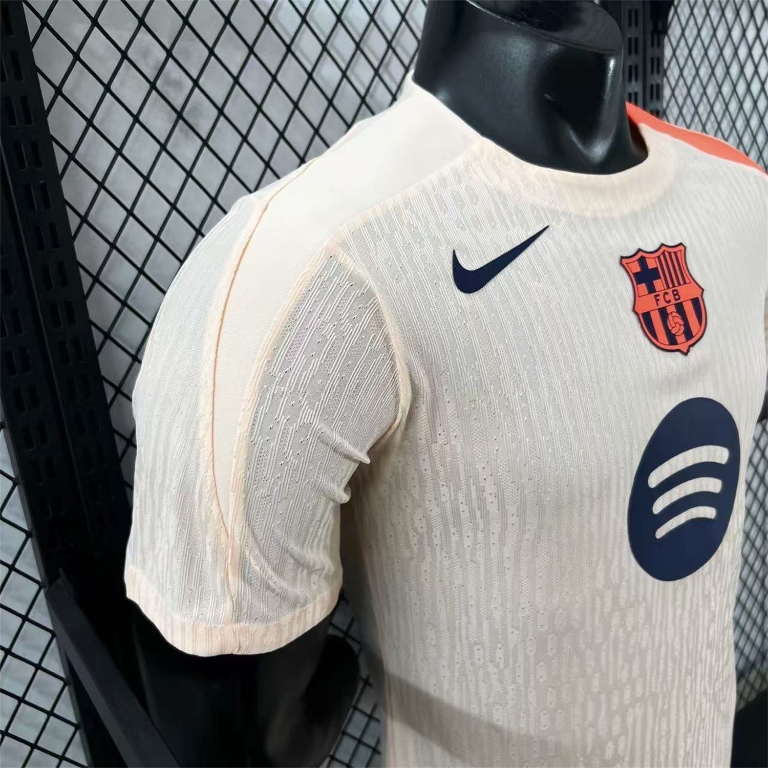 Barcelona 25-26 Beige Pre-Match Jersey - Player Version - UnitedFutballJersey