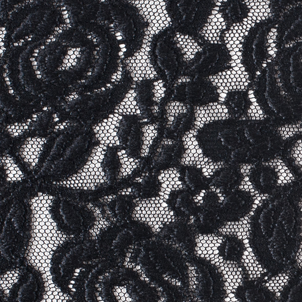 Black Rosette Lace Mesh - Joann Fabrics