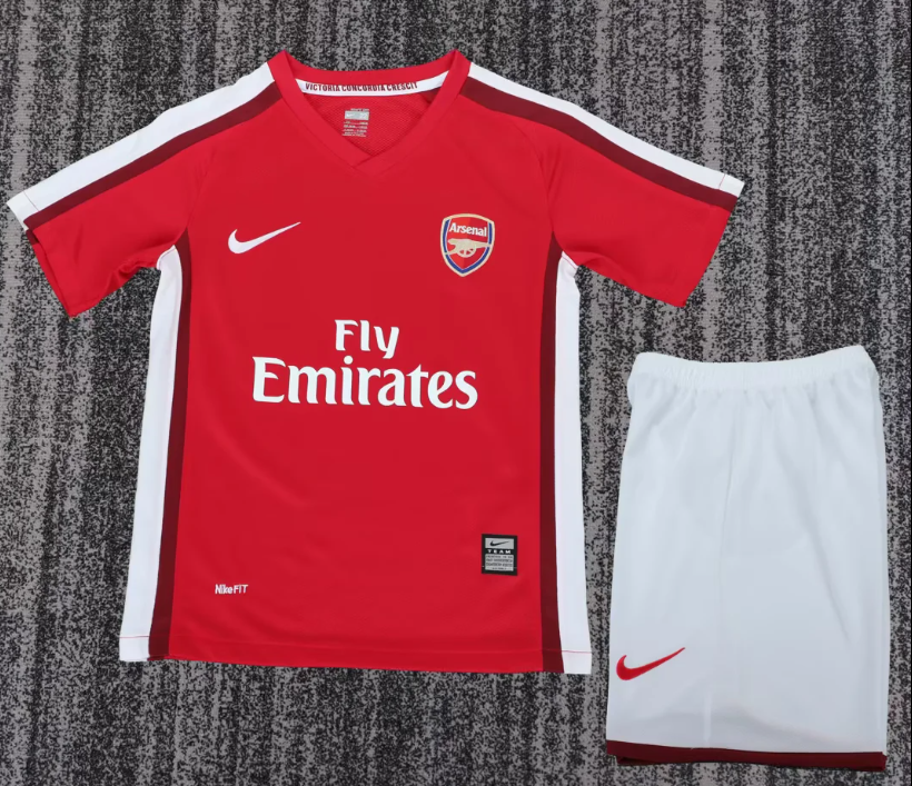 2008/2010 Retro Arsenal Home Football Shirt 1:1 Thai Quality Kids Size