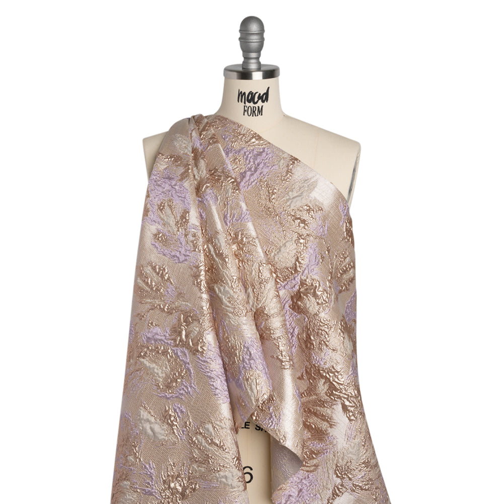 Metallic Luxury Brocade - Baby Pink, Rose Gold and Lavender Abstract Flora - Joann Fabrics