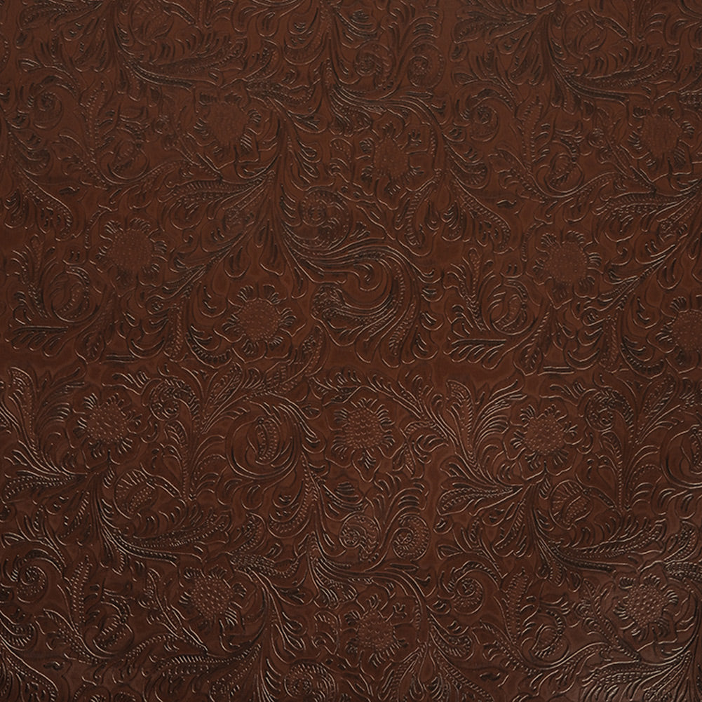 Vintage-Look Floral Embossed Vinyl - Brown - Wynonna Collection - Joann Fabrics
