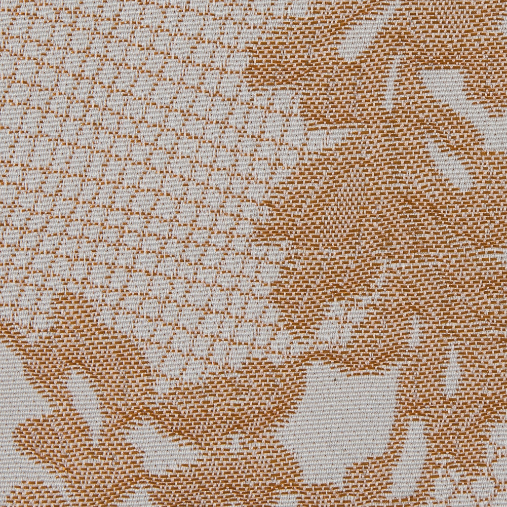 Metallic Butterscotch and White Lacey Floral Brocade - Joann Fabrics