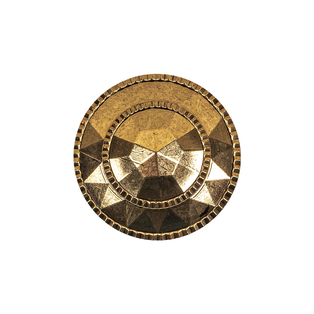 Gold Fancy Faceted Shank Back Plastic Button - 36L/23mm - Joann Fabrics