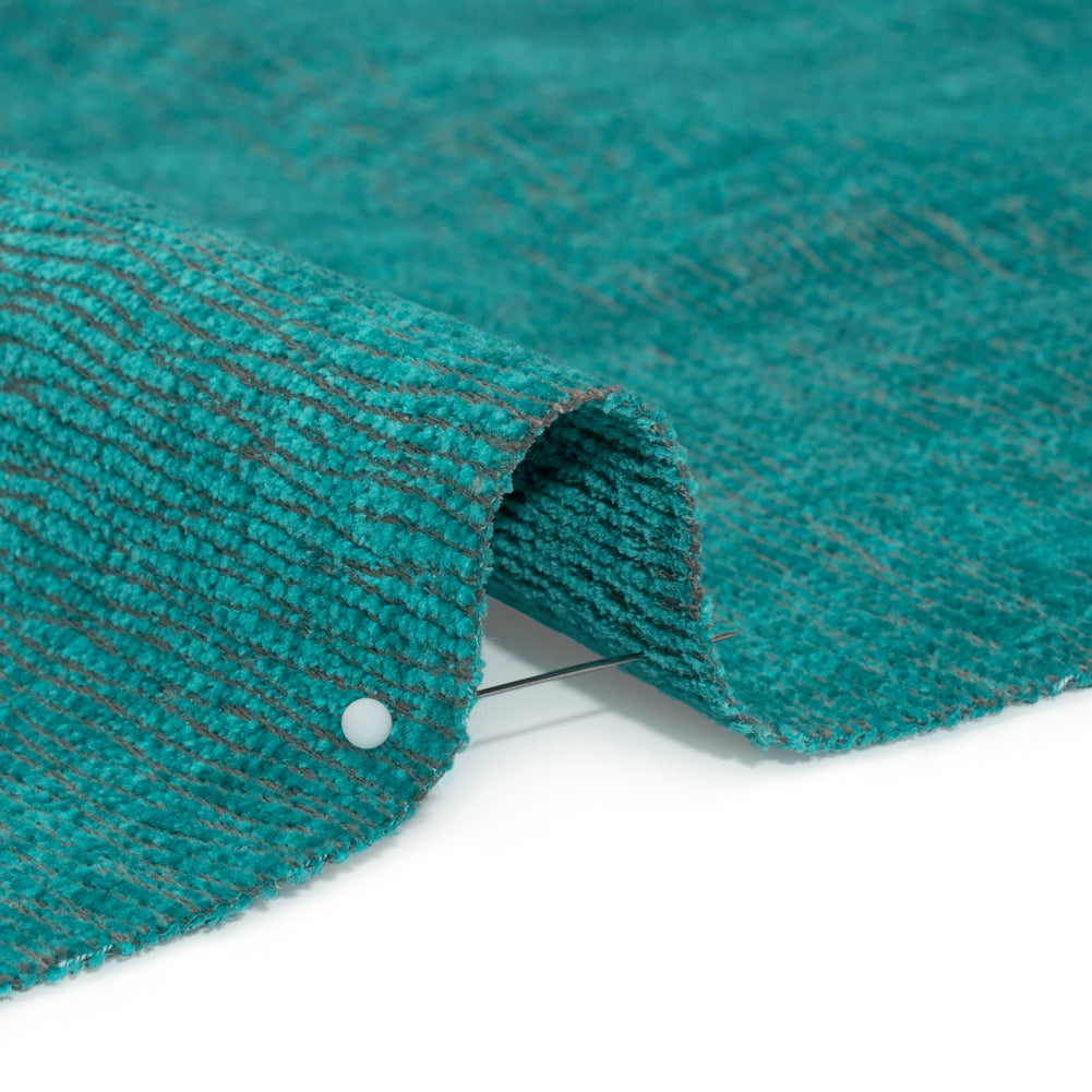 Chenille Upholstery Woven with Latex Backing - Turquoise - Lovell Collection - Joann Fabrics