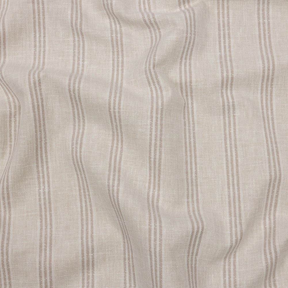 Slubbed Cotton and Polyester Woven - Linen Striped - British Imported - Joann Fabrics