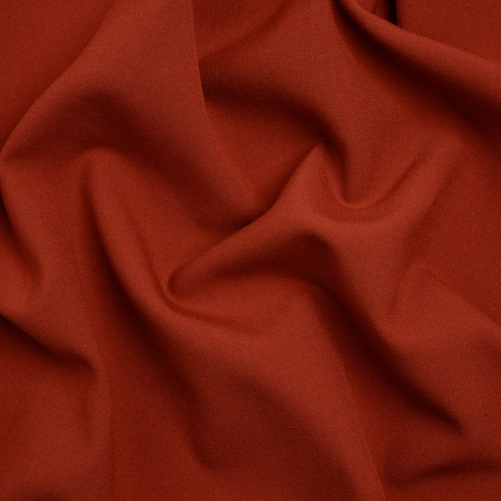 Polyester and Viscose Stretch Double Cloth - Brick Red - Deadstock - Joann Fabrics