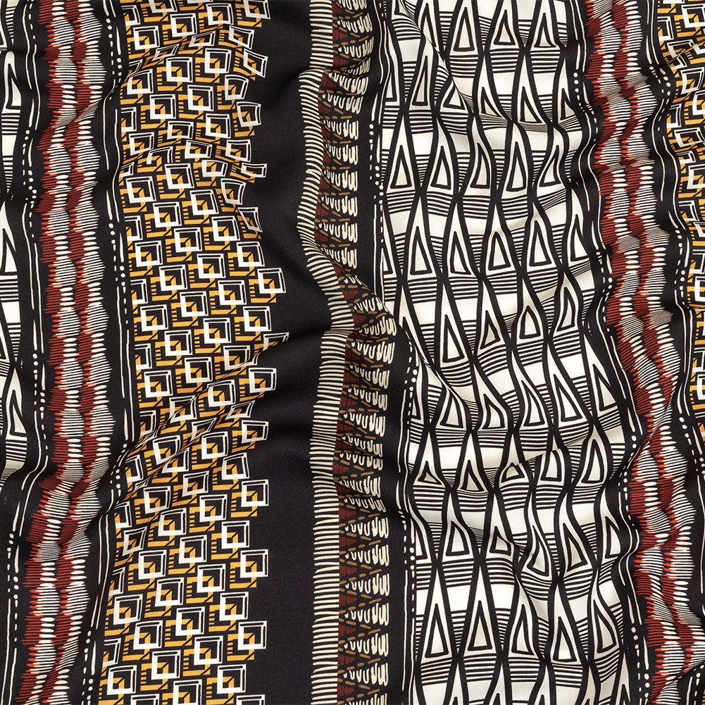 Fluid Polyester Twill Print - Red and White Geometric Stripes - Mood Exclusive Hypatia - Joann Fabrics