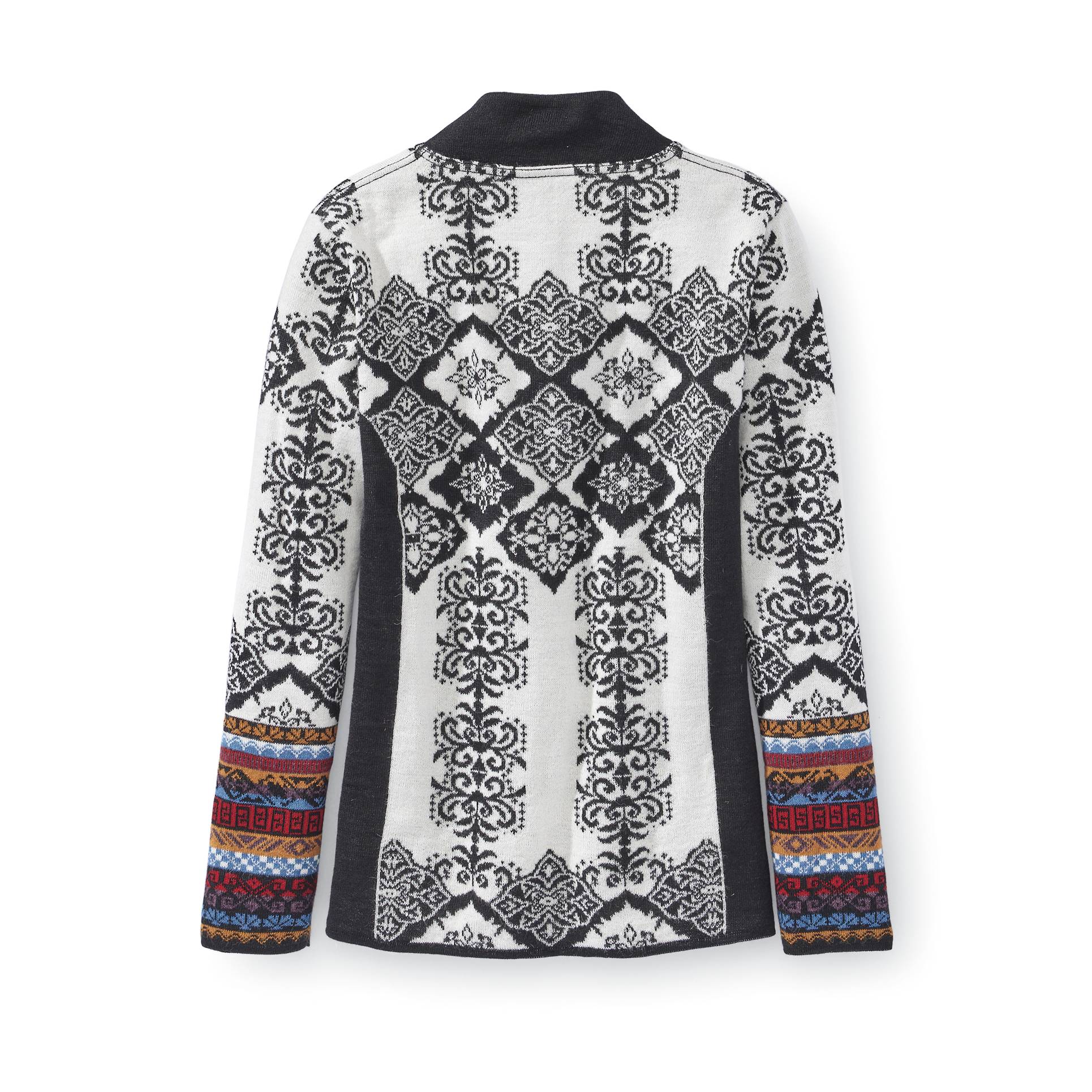 Peruvian Alpaca Embroidered Zip Cardigan - Northstyle Catalog