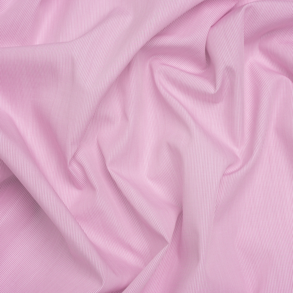 Cotton Poplin Shirting - Orchid Pink Stripes - Deadstock - Joann Fabrics