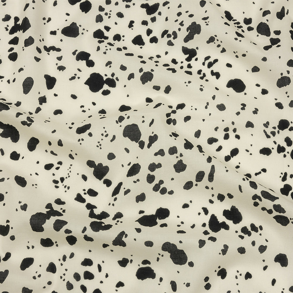 Cotton Voile - Black and White Dalmatian Spots - Fire Dogs Print - Mood Exclusive Metro Collection - Joann Fabrics