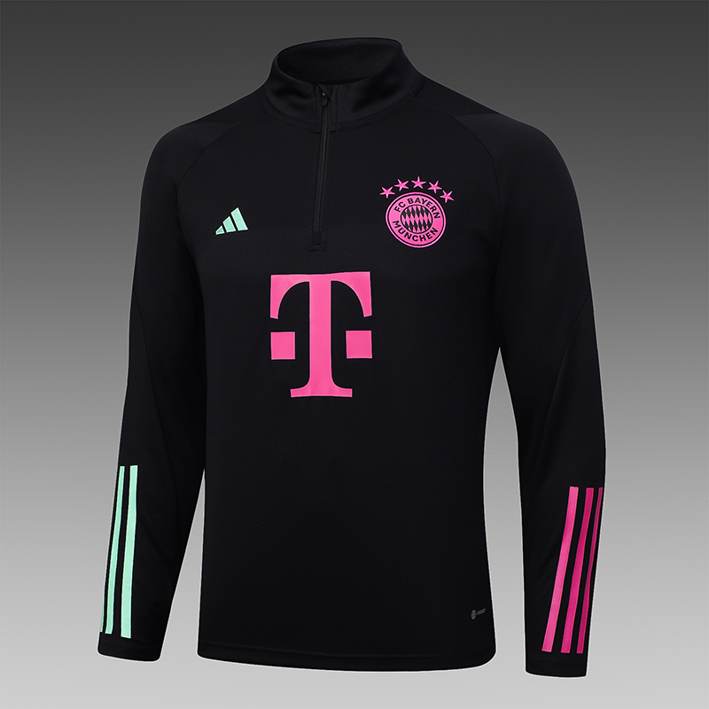 2023/2024 Bayern Half-Pull Training Suit black Jersey Set 1:1 Thai Quality