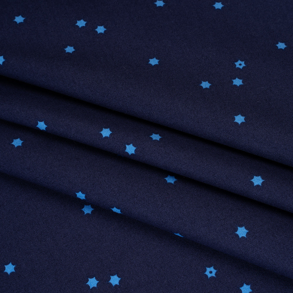 Printed Quilting Cotton by Ghazal Razavi for FIGO Studio - Navy Flowers - Seasons Basics Collection - Joann Fabrics