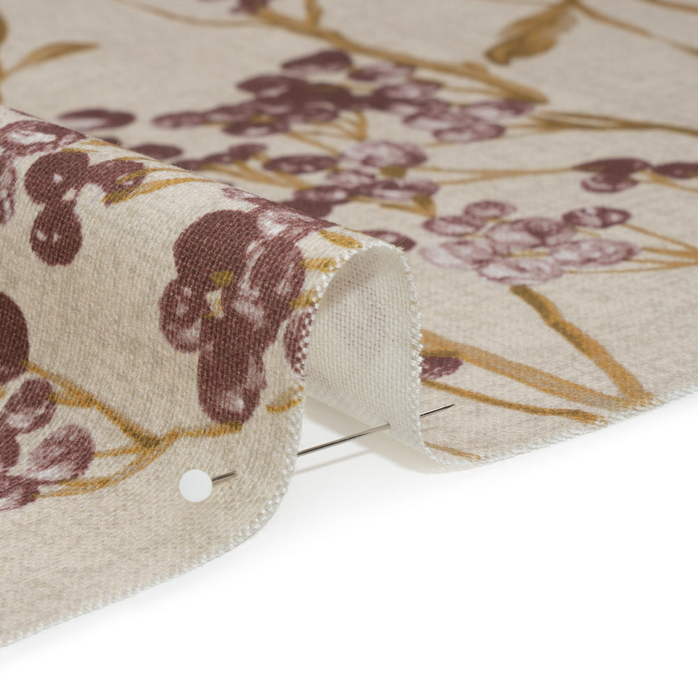 Cotton Canvas Print - Mulberry Berry Stems - British Imported - Joann Fabrics