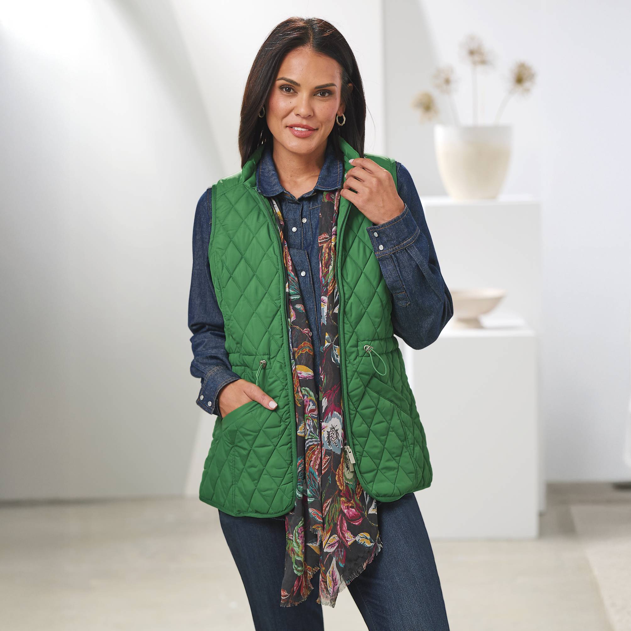 Colorful Botanical Floral Scarf, Soft, Lightweight - Northstyle Catalog