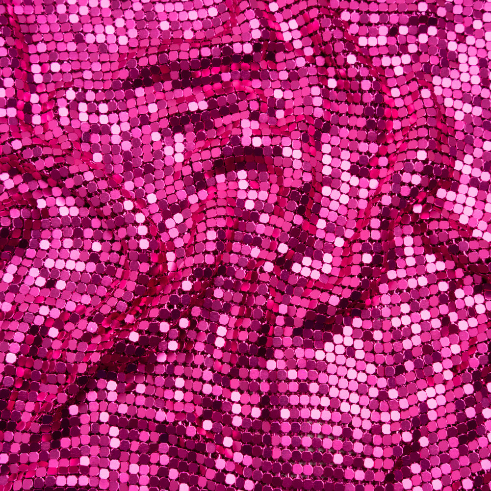 Aluminum Chainmail Fabric Panel, 3mm Tubular - Hot Pink - Joan Collection - Joann Fabrics