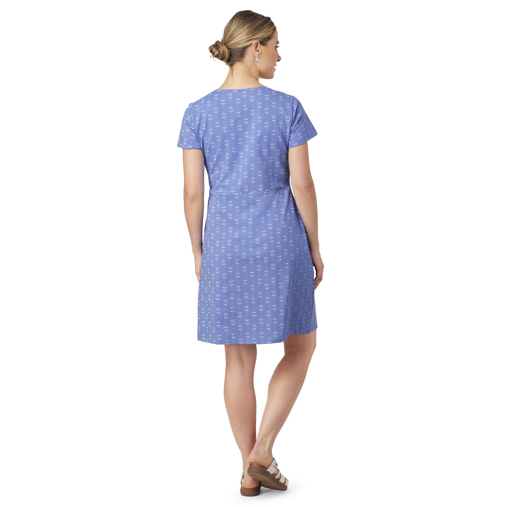 Casual Knit Pocket Dress, Front Pleats, A-Line Skirt, Pockets - Northstyle Catalog