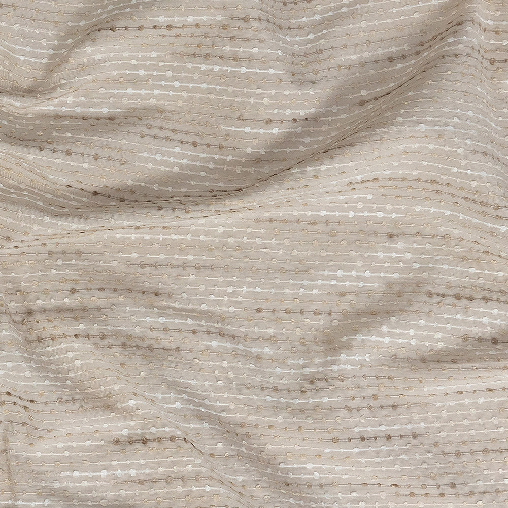 Drapery Faille with Raised Woven Stripes - Oyster British Imported - Joann Fabrics