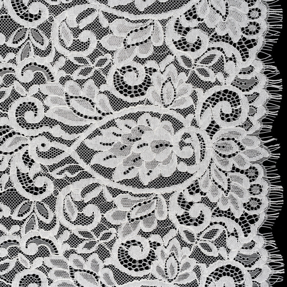 Corded Lace with Finished Edges - Ivory Flowering Vines - Joann Fabrics