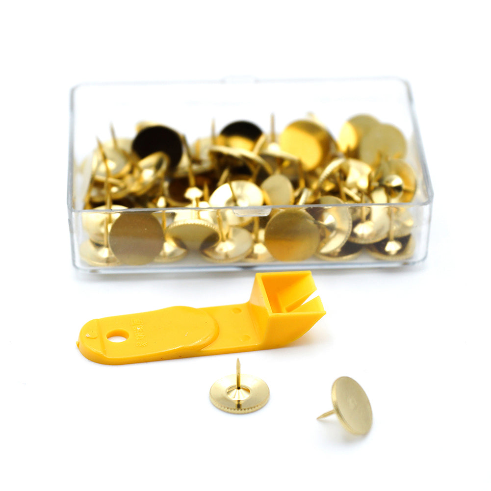Clover Needlecraft Thumb Tacks with Remover - Brass - 60 pc - Joann Fabrics